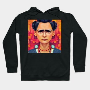 Frida Kahlo portrait | Anime style Hoodie